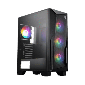 MSI MAG FORGE 130A AIRFLOW ATX Mid-Tower Tempered Glass Side Panel Black Cabinet With Pre-installed Auto RGB fan