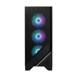 MSI MAG FORGE 320R AIRFLOW ATX Mid Tower Tempered Glass Side Panel Black Pc Cabinet With Pre-installed ARGB Fans