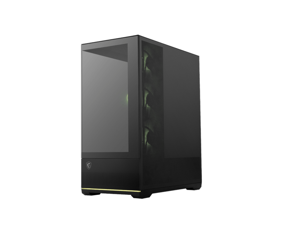 MSI MAG PANO 110R PZ Black ATX Mid-Tower Tempered Glass Side Panel Pc Cabinet With Pre-installed ARGB Fans - Image 3