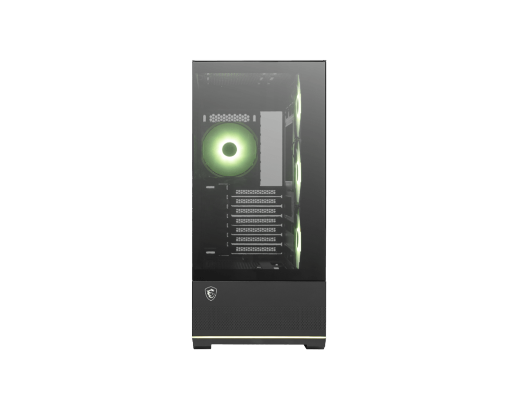 MSI MAG PANO 110R PZ Black ATX Mid-Tower Tempered Glass Side Panel Pc Cabinet With Pre-installed ARGB Fans - Image 4