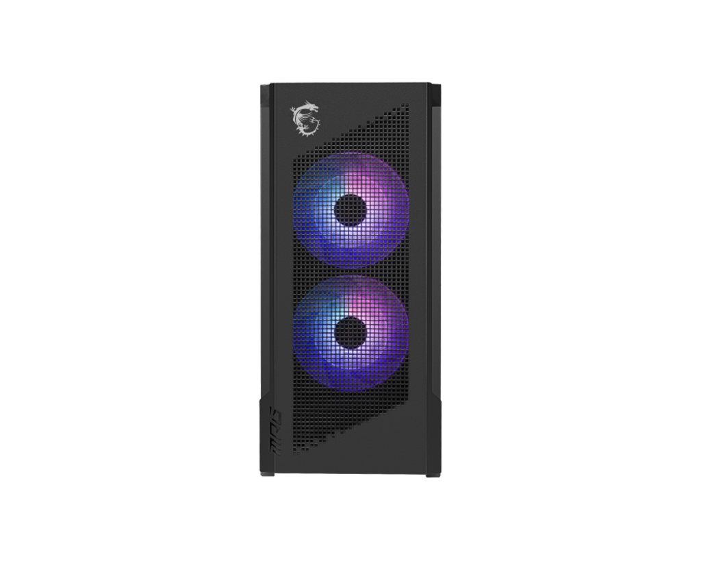 MSI MPG VELOX 300R AIRFLOW PZ Black EATX Mid-Tower Tempered Glass Side Panel Pc Cabinet With Pre-installed ARGB Fans - Image 4