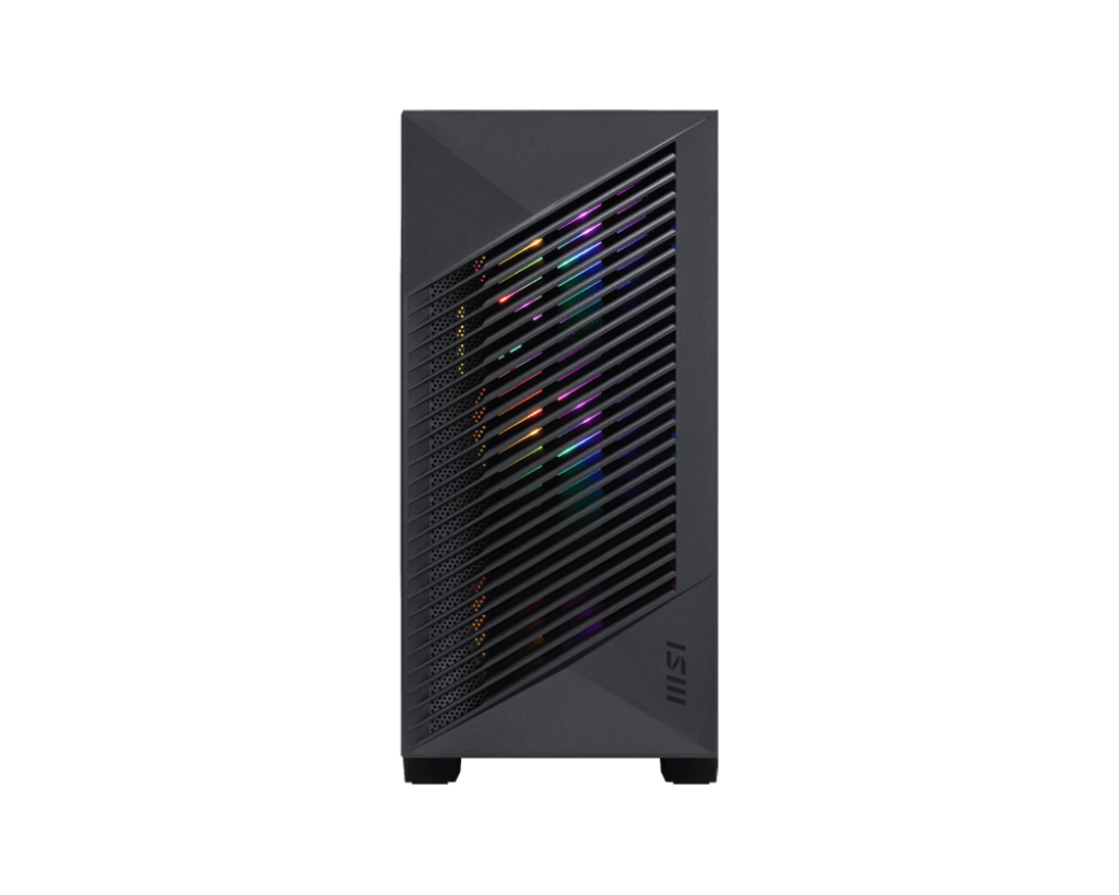 MSI PRO FORGE M050A Micro-ATX Mini Tower Tempered Glass Side Panel Black Pc Cabinet With Pre-installed Auto RGB Fan - Image 3