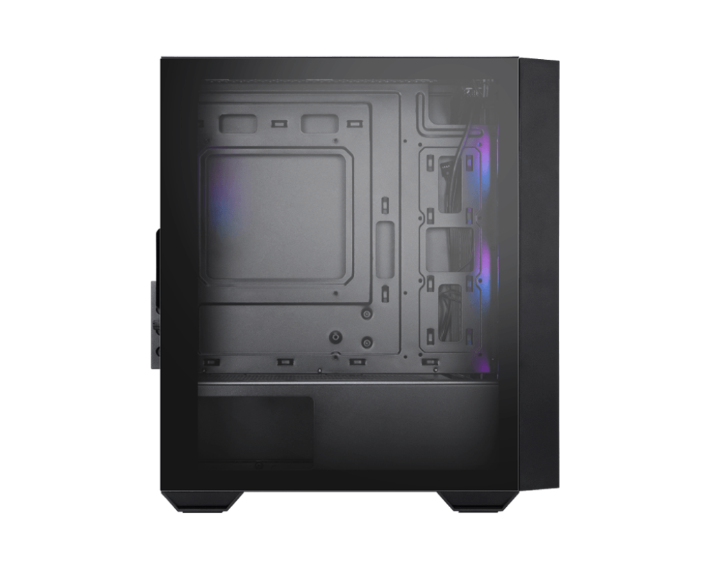 MSI PRO FORGE M050A Micro-ATX Mini Tower Tempered Glass Side Panel Black Pc Cabinet With Pre-installed Auto RGB Fan - Image 4