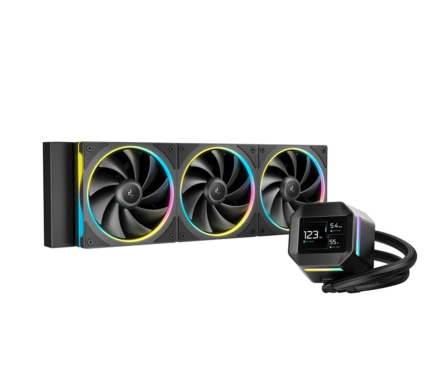 Deepcool LM360 ARGB 360mm Black Liquid CPU Cooler With 2.4" IPS Display ( R-LM360-BKDMMC-1 ) - Image 7