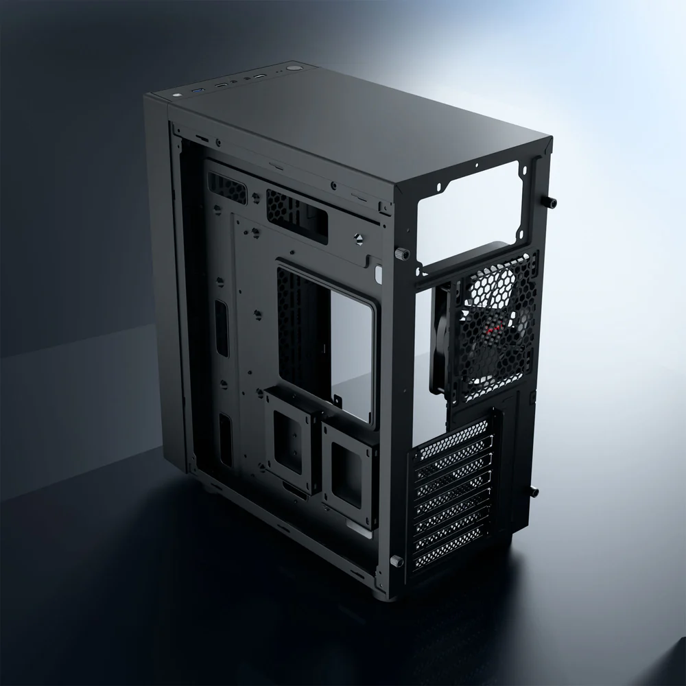 Dawg V 210 Black ATX Mid Tower Cabinet With Pre-Installed Fan - Image 2