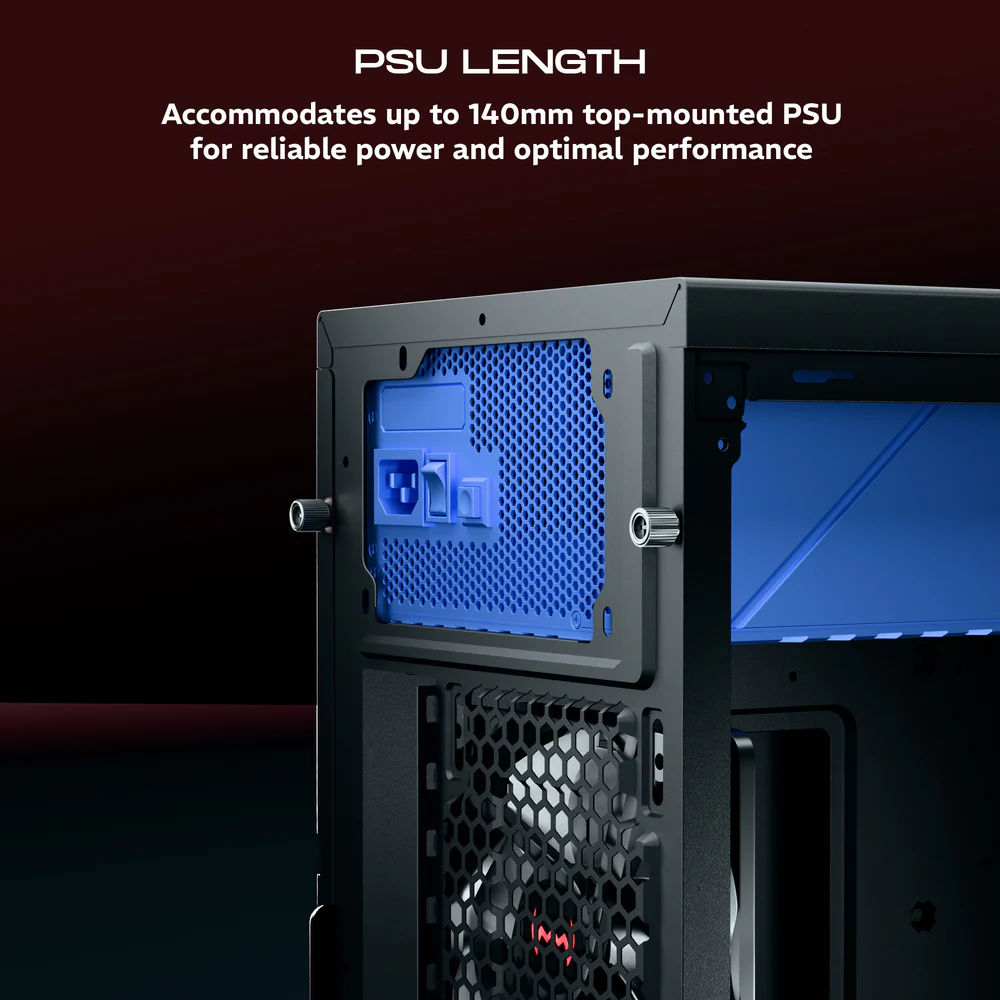 Dawg V 210 Black ATX Mid Tower Cabinet With Pre-Installed Fan - Image 4