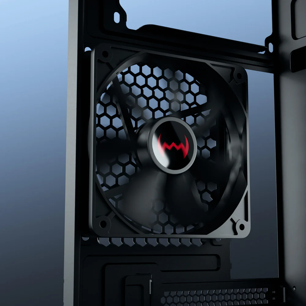 Dawg V 210 Black ATX Mid Tower Cabinet With Pre-Installed Fan - Image 6