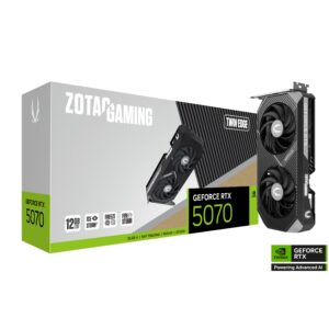 Zotac Gaming GeForce RTX 5070 Twin Edge 12GB GDDR7 192-Bit Gaming Graphics Card With Dual Fans ( ZT-B50700E-10P )