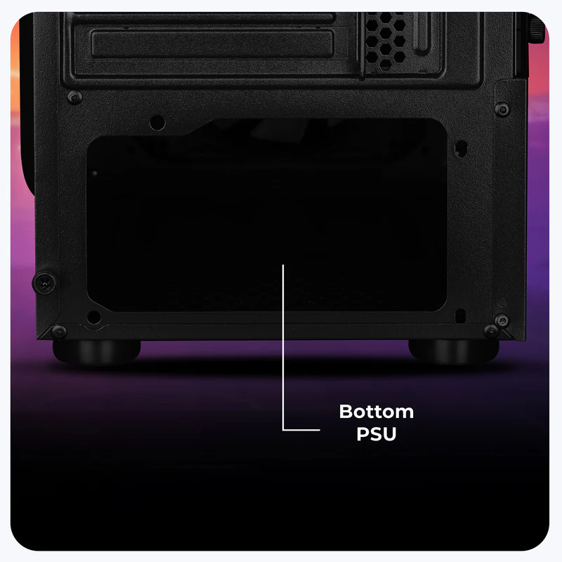 Zebronics Zeb Orcus Black ATX Mid Tower Gaming Cabinet With ARGB Fans - Image 10