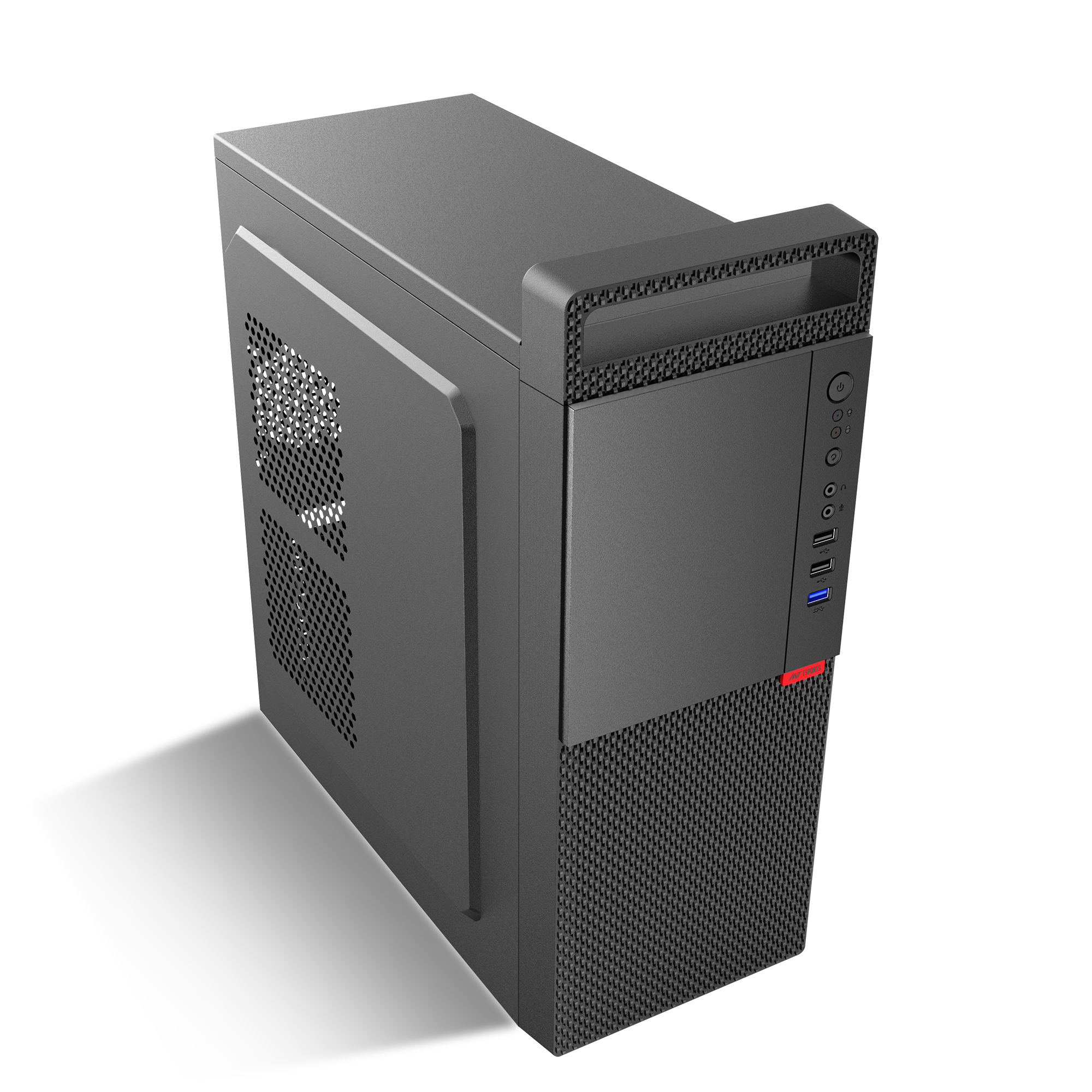 Ant Esports Si26 Black ATX Mid-Tower Cabinet With Pre-Installed Fans ( AESP0273 ) - Image 3