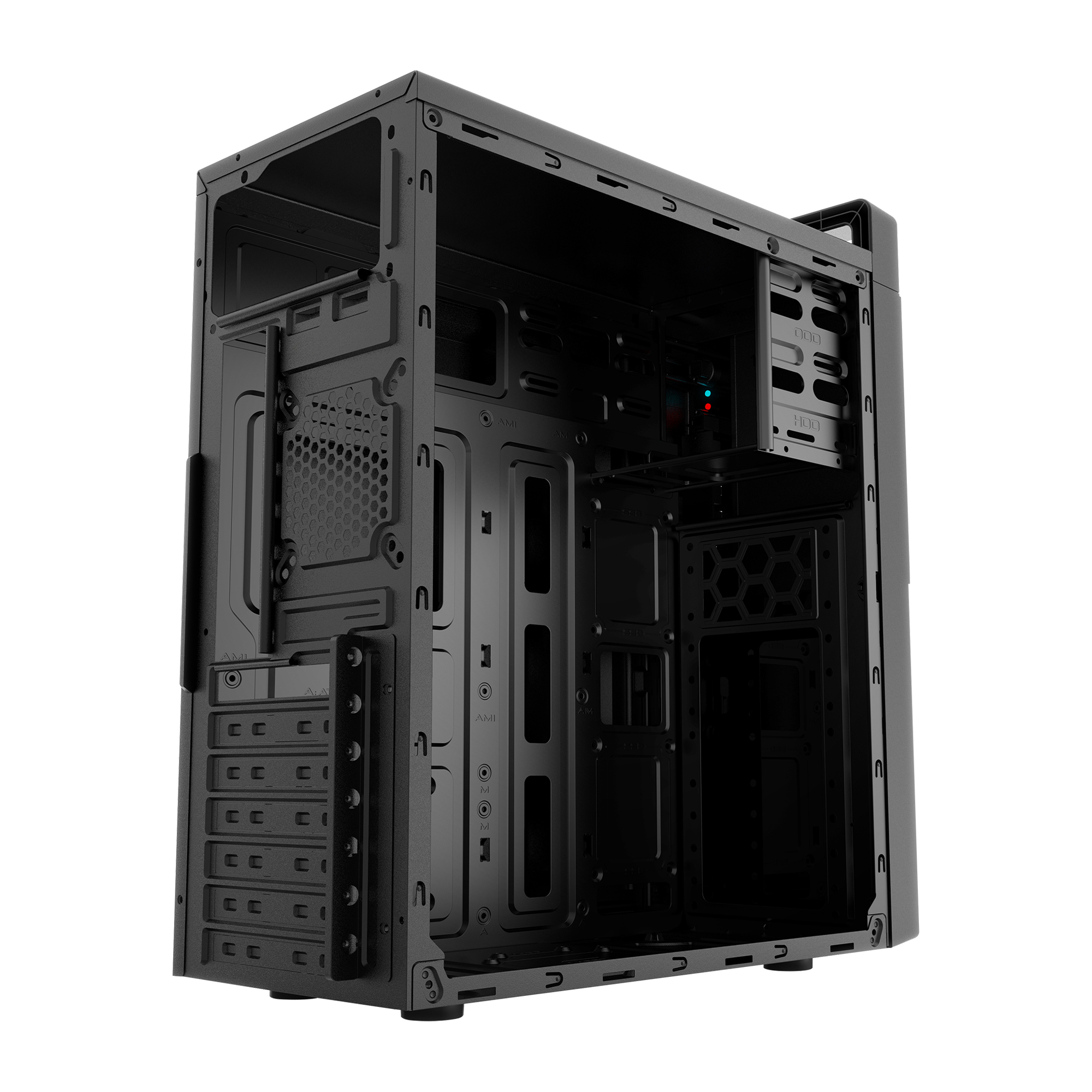 Ant Esports Si26 Black ATX Mid-Tower Cabinet With Pre-Installed Fans ( AESP0273 ) - Image 4