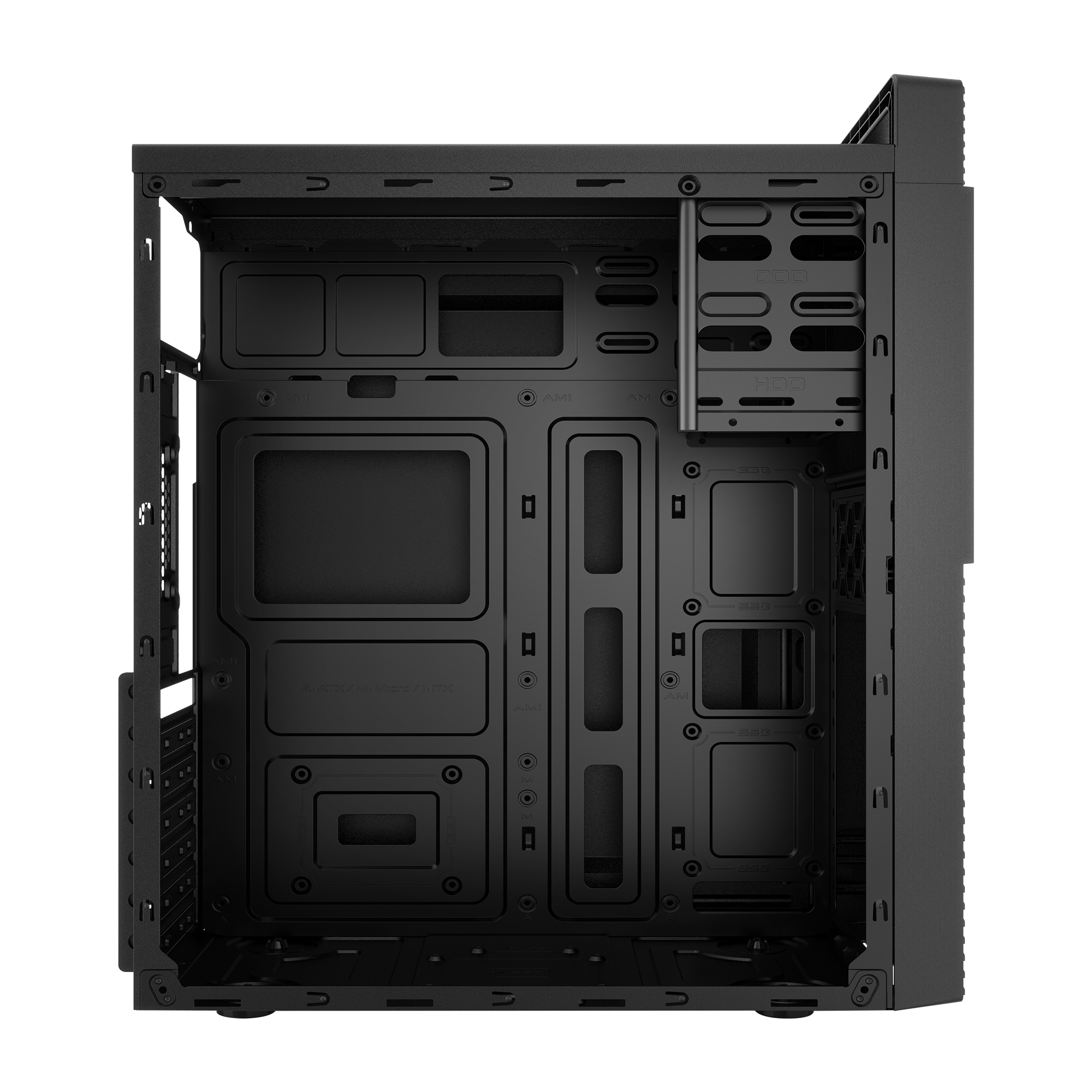 Ant Esports Si26 Black ATX Mid-Tower Cabinet With Pre-Installed Fans ( AESP0273 ) - Image 6