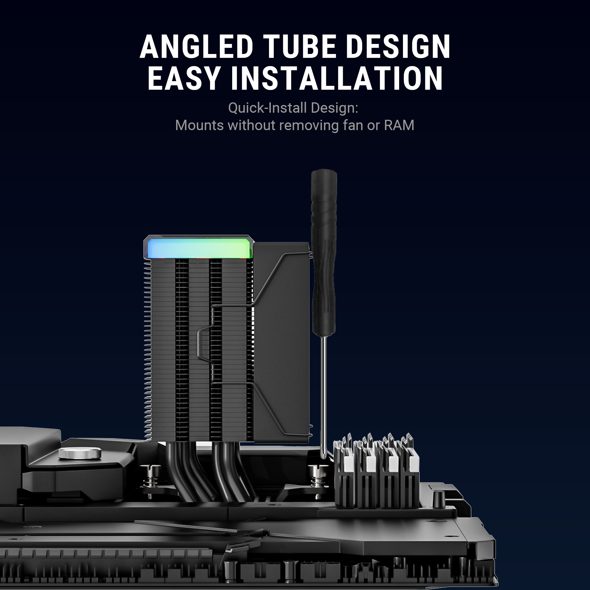 Ant Esports V4 Digital ARGB LGA1851 AM5 Black CPU Air Cooler ( AESP0380 ) - Image 11