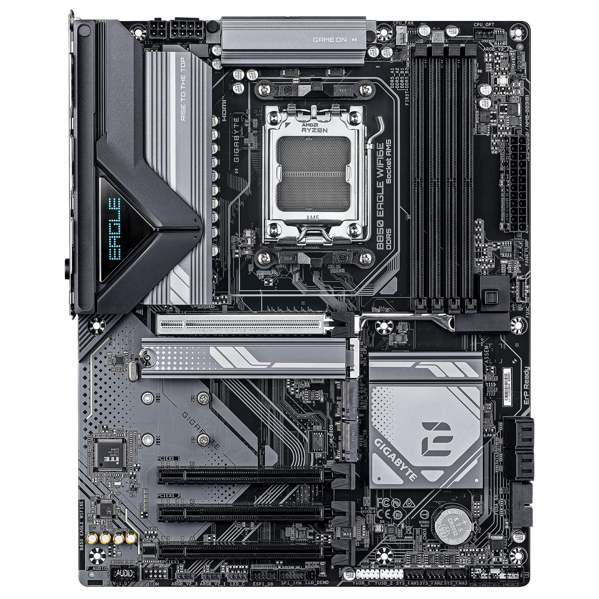 Gigabyte B850 EAGLE WIFI6E (rev. 1.x) ATX Motherboard ( AMD Socket AM5, Support AMD Ryzen 9000, 8000, 7000 Series Processors, 4 x DDR5 RAM Slots, Max 256GB RAM ) - Image 4