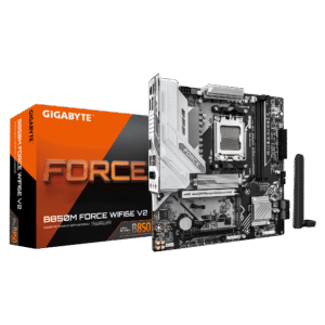 Gigabyte B850M FORCE WIFI6E V2 Micro ATX Motherboard ( AMD Socket AM5, Support AMD Ryzen 9000, 8000, 7000 Series Processors, 2 x DDR5 RAM Slots, Max 128GB RAM )
