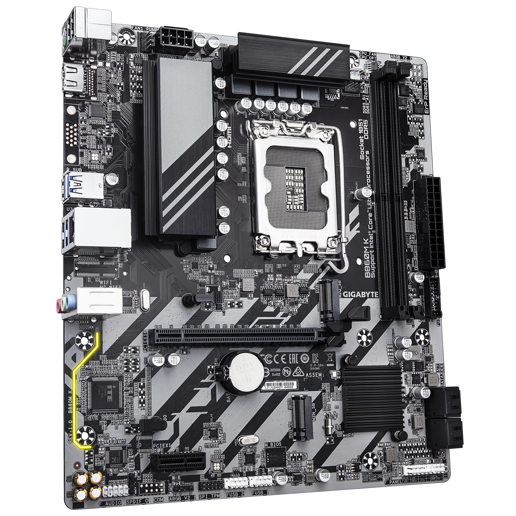 Gigabyte B860M K DDR5 Micro ATX Motherboard ( Intel LGA1851 socket, Support Intel Core Ultra Cpu, 2 x DDR5 RAM Slots, Max 128GB RAM ) - Image 3