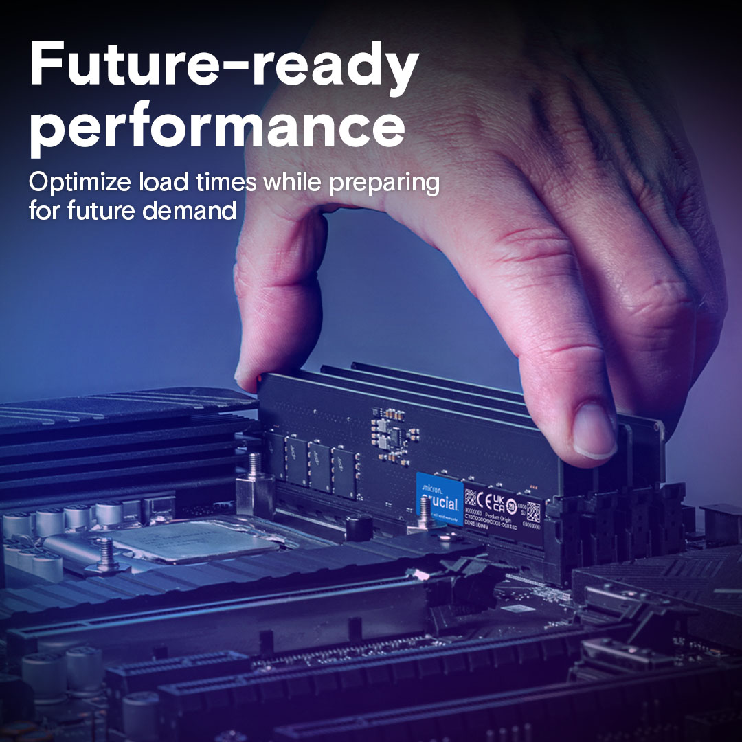 Crucial 32GB (32GBx1) DDR5 5600MHz CL46 UDIMM Black Desktop RAM ( CT32G56C46U5 ) - Image 6