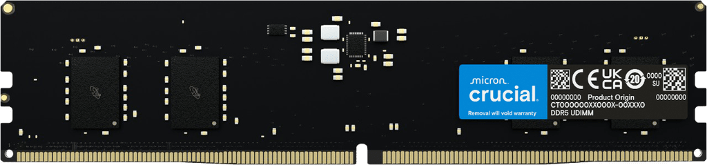 Crucial 32GB (32GBx1) DDR5 5600MHz CL46 UDIMM Black Desktop RAM ( CT32G56C46U5 ) - Image 2