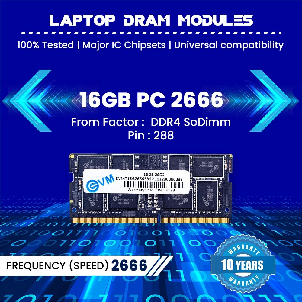 EVM 16GB DDR4 2666MHz CL11 Laptop Ram ( EVMT16G2666S86P ) - Image 2