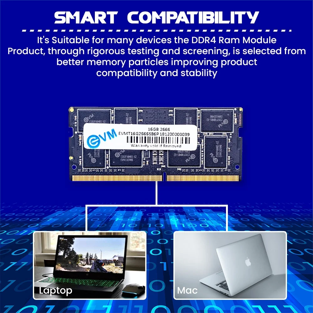 EVM 16GB DDR4 2666MHz CL11 Laptop Ram ( EVMT16G2666S86P ) - Image 6