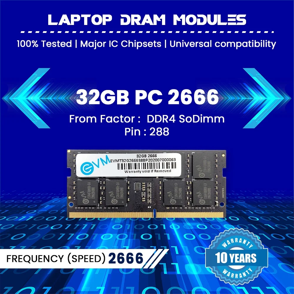 EVM 32GB DDR4 2666MHz CL15 Laptop Ram ( EVMT32G2666S88P ) - Image 3