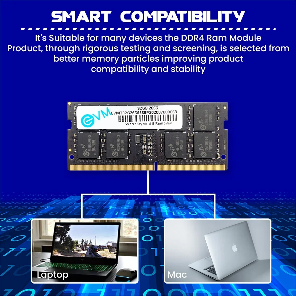 EVM 32GB DDR4 2666MHz CL15 Laptop Ram ( EVMT32G2666S88P ) - Image 7