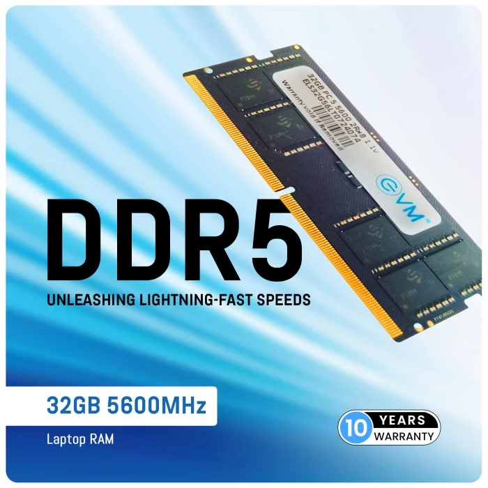 EVM 32GB DDR5 5600MHz CL19 Laptop RAM ( EVMT32G5600S86P ) - Image 3