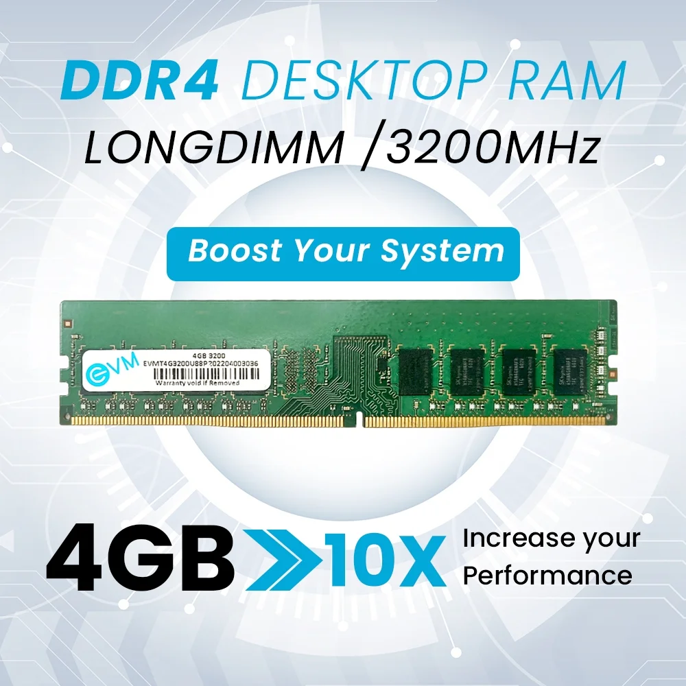 EVM 4GB DDR4 3200MHz CL11 Desktop RAM ( EVMT4G3200U88P ) - Image 2