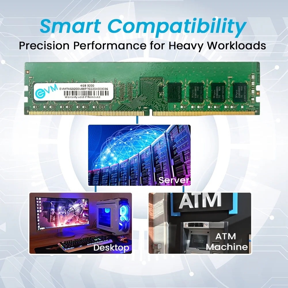 EVM 4GB DDR4 3200MHz CL11 Desktop RAM ( EVMT4G3200U88P ) - Image 5