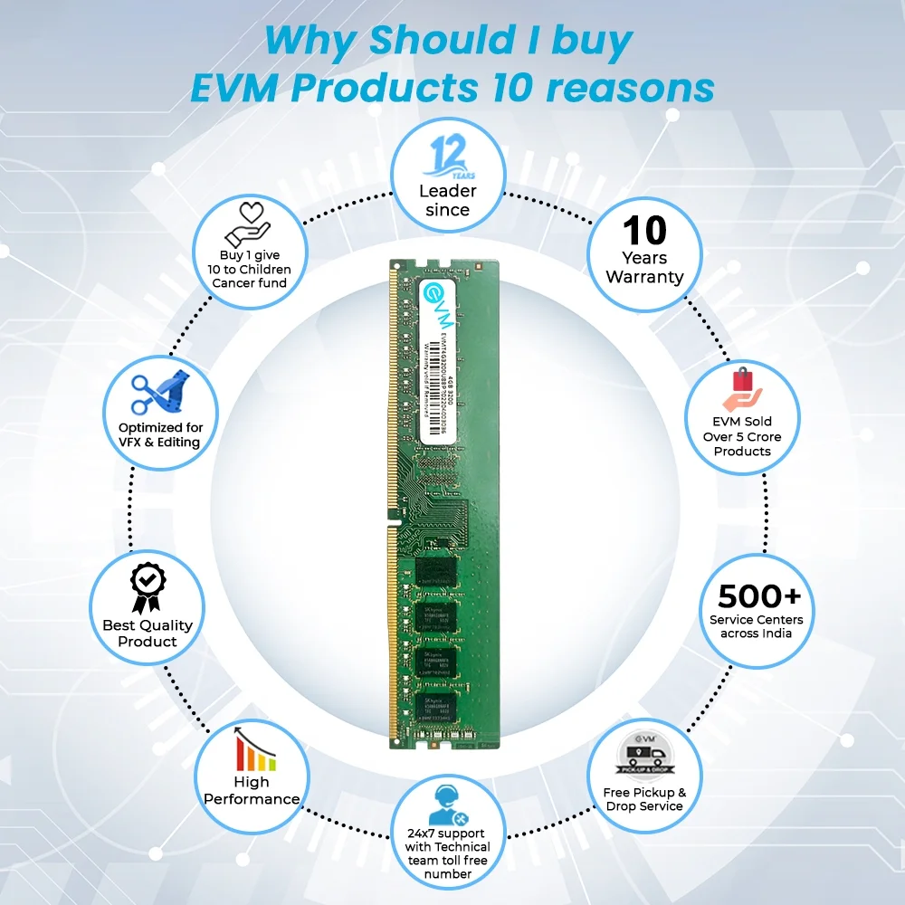 EVM 4GB DDR4 3200MHz CL11 Desktop RAM ( EVMT4G3200U88P ) - Image 6