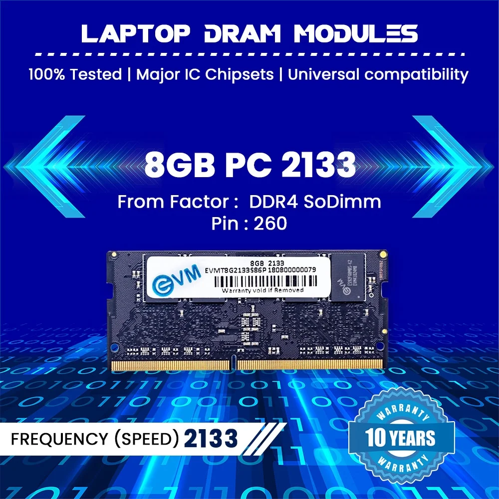 EVM 8GB DDR4 2133MHz CL11 Laptop Ram ( EVMT8G2133S88P ) - Image 2