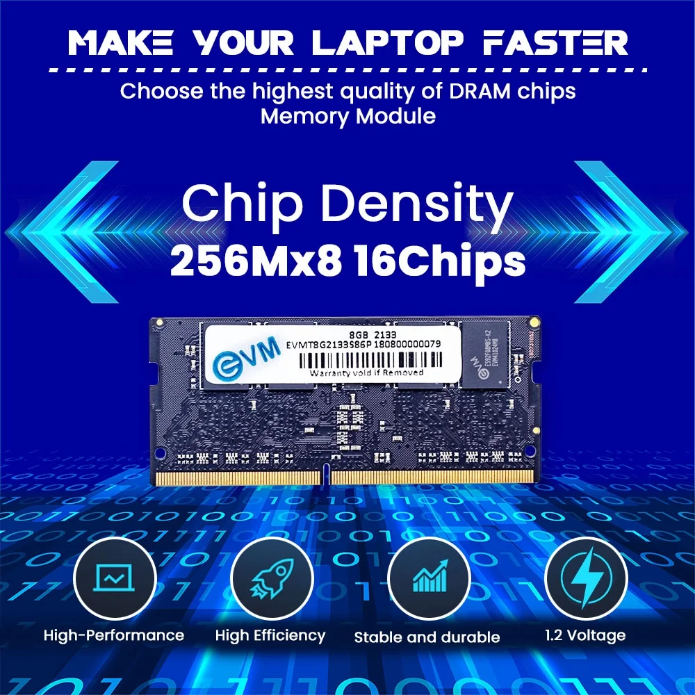 EVM 8GB DDR4 2133MHz CL11 Laptop Ram ( EVMT8G2133S88P ) - Image 3