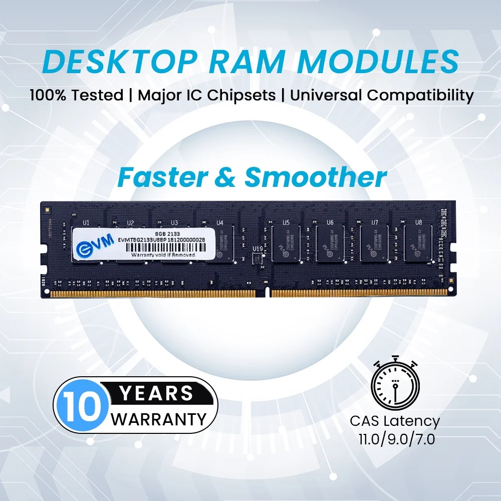 EVM 8GB DDR4 2133MHz CL11 Desktop RAM ( EVMT8G2133U88P ) - Image 3