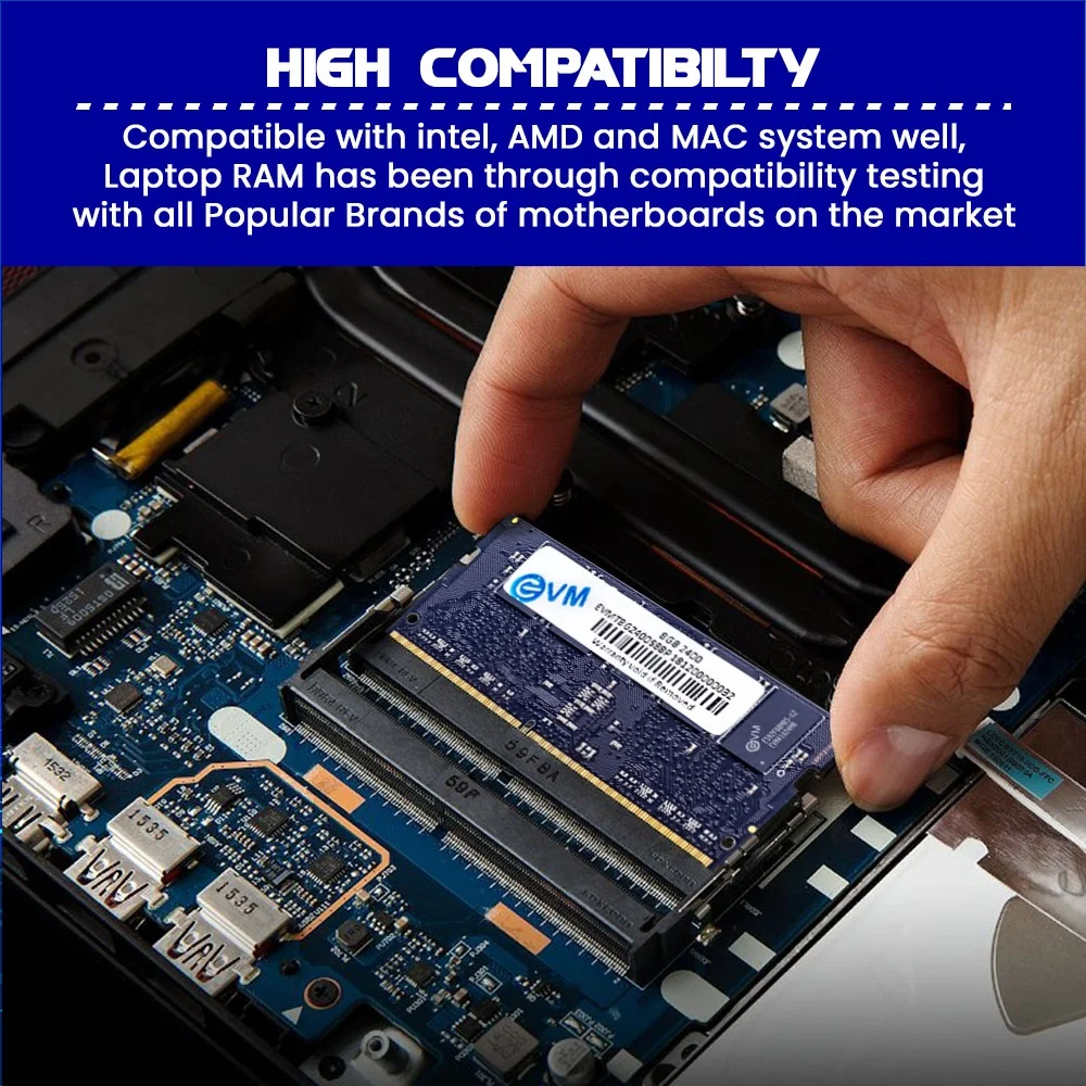 EVM 8GB DDR4 2400MHz CL11 Laptop RAM ( EVMT8G2400S88P ) - Image 5