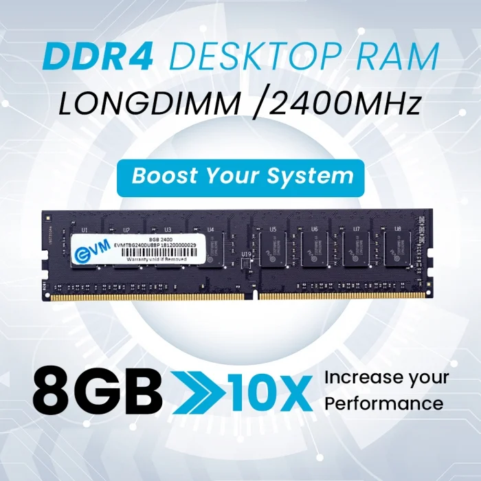 EVM 8GB DDR4 2400MHz CL11 Desktop RAM ( EVMT8G2400U88P ) - Image 3