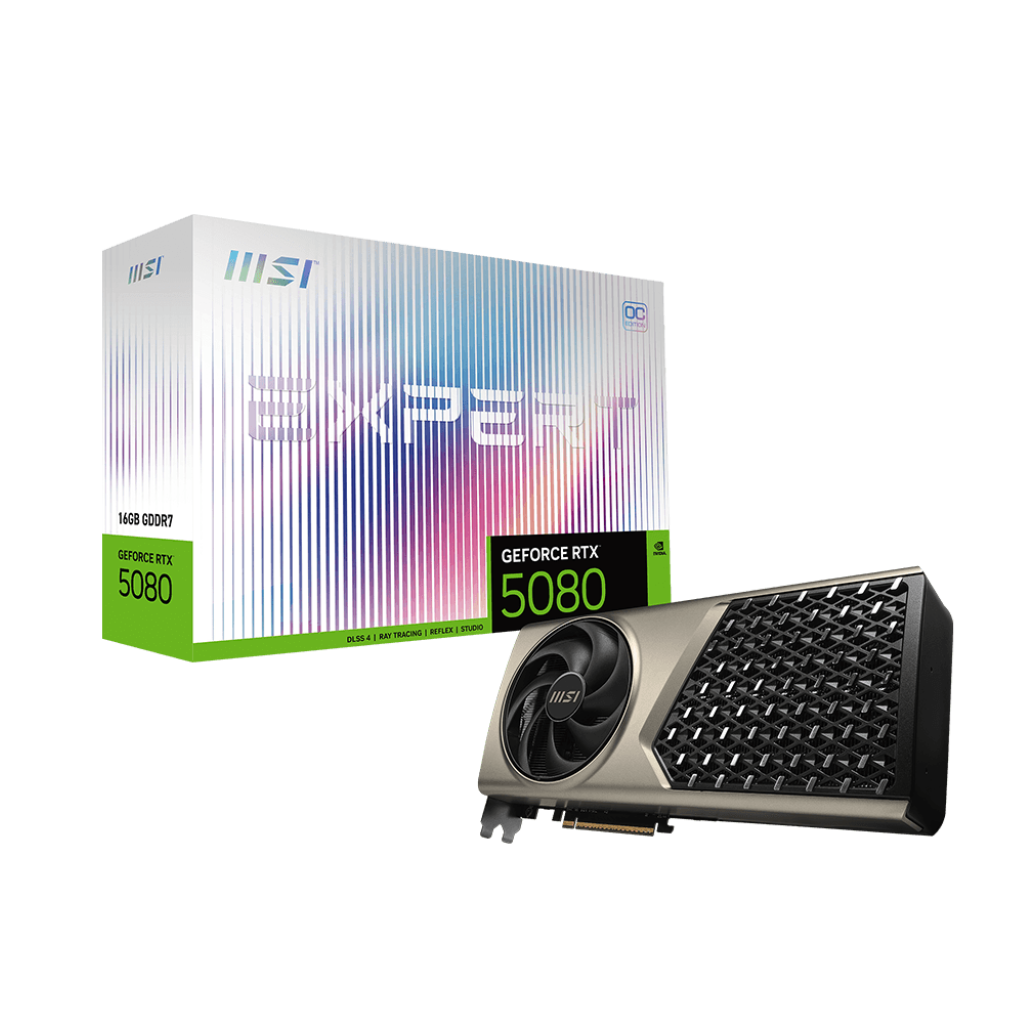 MSI GeForce RTX 5080 16G EXPERT OC 16GB GDDR7 256-Bit Gaming Graphics Card With Dual Fans ( G5080-16EC )