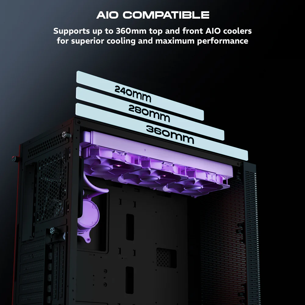 Dawg X 490 Black EATX Full Tower Cabinet With Pre-Installed Fan - Image 5