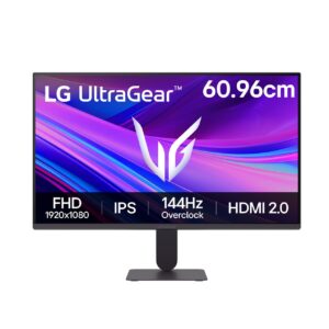 LG UltraGear G4 24G411A-B 24 Inch Flat FHD IPS 144Hz 5ms (GtG at Faster) AMD FreeSync NVIDIA G-SYNC Flicker Safe Gaming Monitor