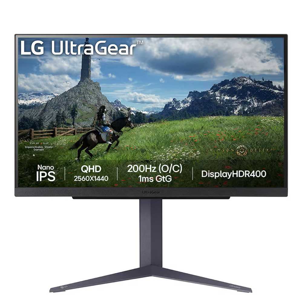 LG UltraGear 27GS85Q-B 27-Inch Flat Nano IPS QHD 200Hz 1ms (GtG) AMD FreeSync 3-side Virtually Borderless Design Gaming Monitor