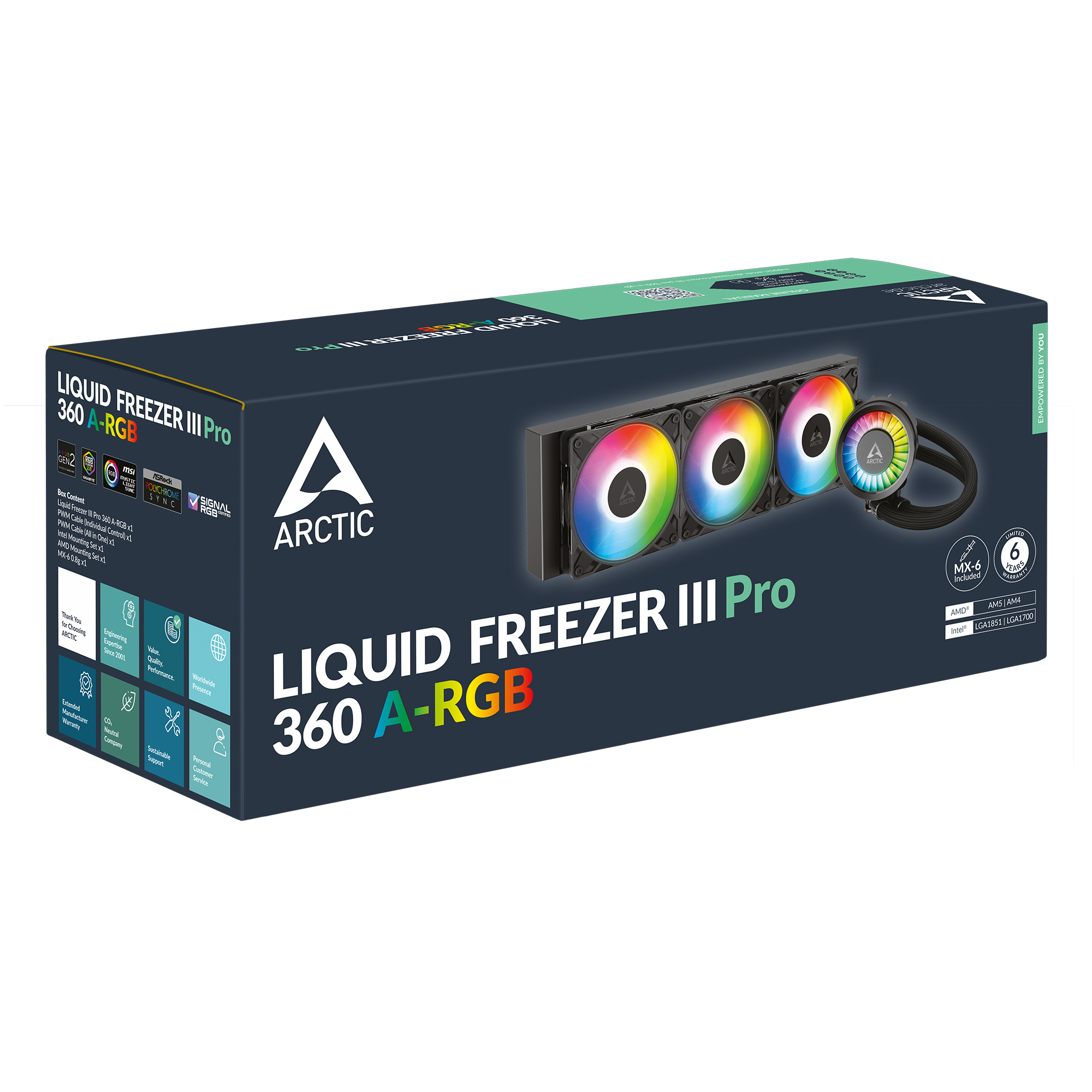Arctic Liquid Freezer III Pro 360 A-RGB Multi Compatible All-in-One Black CPU Liquid Cooler ( ACFRE00184A ) - Image 6
