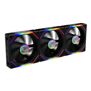 Gamdias AEOLUS P2-1203 120 mm Hydraulic Bearing 4Pin PWM Connector Triple Pack Black ARGB Cabinet Fan ( AEOLUS-P2-1203 )