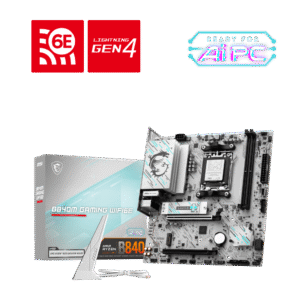 MSI B840M GAMING WIFI6E mATX Motherboard ( AMD Socket  AM5, Support AMD Ryzen 9000, 8000, 7000 Series Desktop Cpu, 2x DDR5 RAM Slots, Max 128GB RAM )