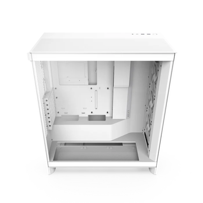 NZXT H7 Flow RGB White E-ATX Mid-Tower Ultra-Clear Tempered Glass Airflow PC Case With Pre-installed RGB Fans ( CM-H72FW-R1 ) - Image 3