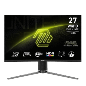 MSI MAG 27CQ6PF 27 Inch Curve 1500R Rapid VA WQHD 180Hz 0.5ms (GtG, Min.) AMD FreeSync HDR Ready Anti-glare Gaming Monitor