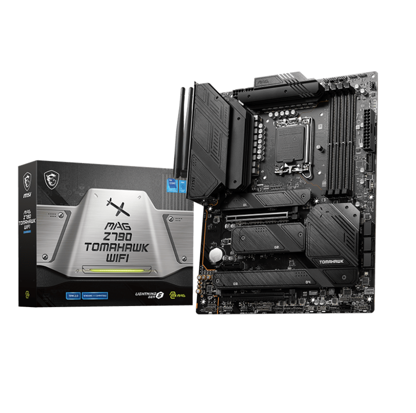 MSI MAG Z790 TOMAHAWK WIFI ATX Motherboard ( Intel LGA 1700 Socket, Support Intel Core 14th, 13th, 12th Gen Cpu, Intel Pentium Gold and Celeron Cpu, 4x DDR5 RAM Slots, Max 256GB RAM )