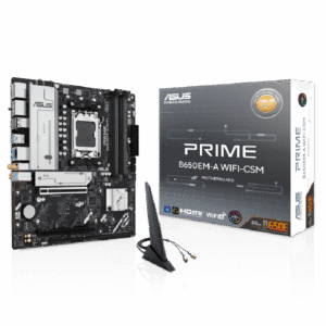 Asus PRIME B650EM-A WIFI-CSM mATX Motherboard ( MD Socket AM5, Support AMD Ryzen 9000 & 8000 & 7000 Series Desktop Cpu, 4 x DDR5 Ram slots, Max 256GB Memory )