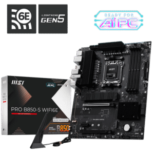 MSI PRO B850-S WIFI6E ATX Motherboard ( AMD Socket AM5, Supports AMD Ryzen 9000, 8000, 7000 Series Desktop Cpu, 4x DDR5 RAM Slots, Max 256GB RAM )