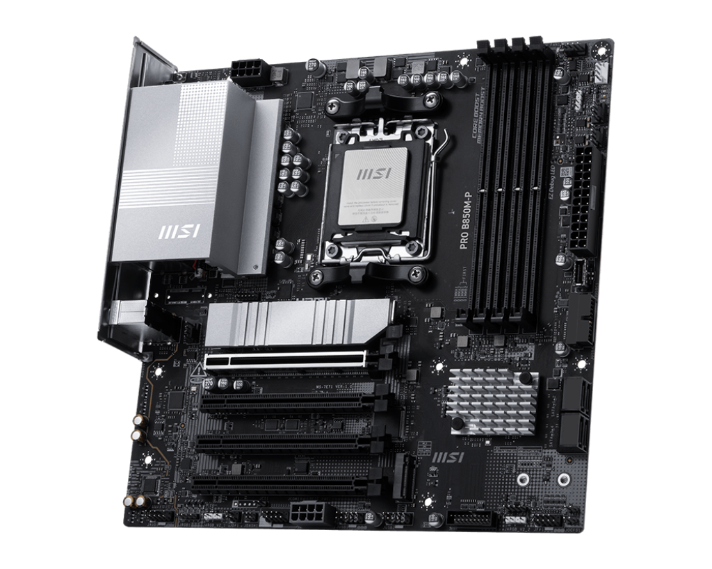 MSI PRO B850M-P mATX Motherboard ( AMD Socket AM5, Supports AMD Ryzen 9000, 8000, 7000 Series Desktop Cpu, 4x DDR5 RAM Slots, Max 256GB RAM ) - Image 3
