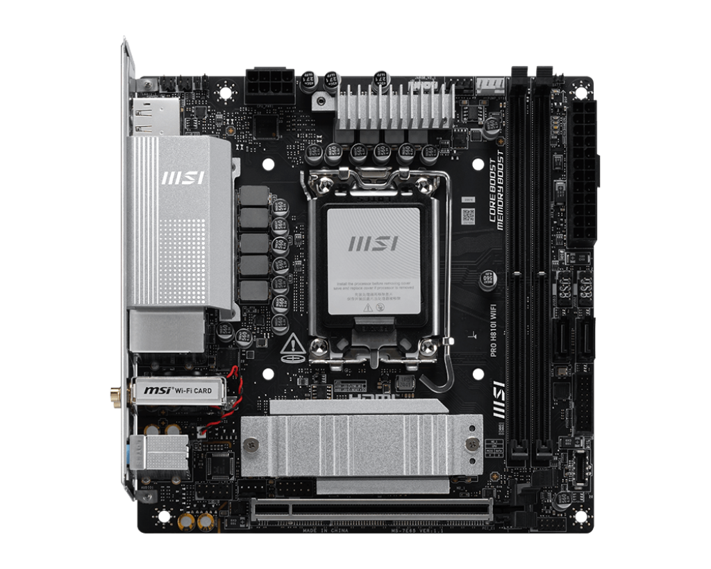MSI PRO H810I WIFI Mini-ITX Motherboard ( Intel Socket LGA 1851, Supports Intel Core Ultra Processors (Series 2) Desktop Cpu, 2x DDR5 RAM Slots, Max 128GB RAM ) - Image 2