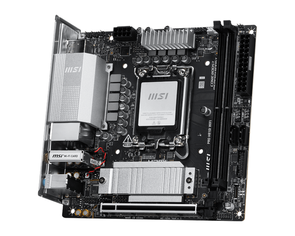 MSI PRO H810I WIFI Mini-ITX Motherboard ( Intel Socket LGA 1851, Supports Intel Core Ultra Processors (Series 2) Desktop Cpu, 2x DDR5 RAM Slots, Max 128GB RAM ) - Image 3